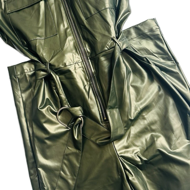 JOJO FAUX LATEX LEATHER OVERALL