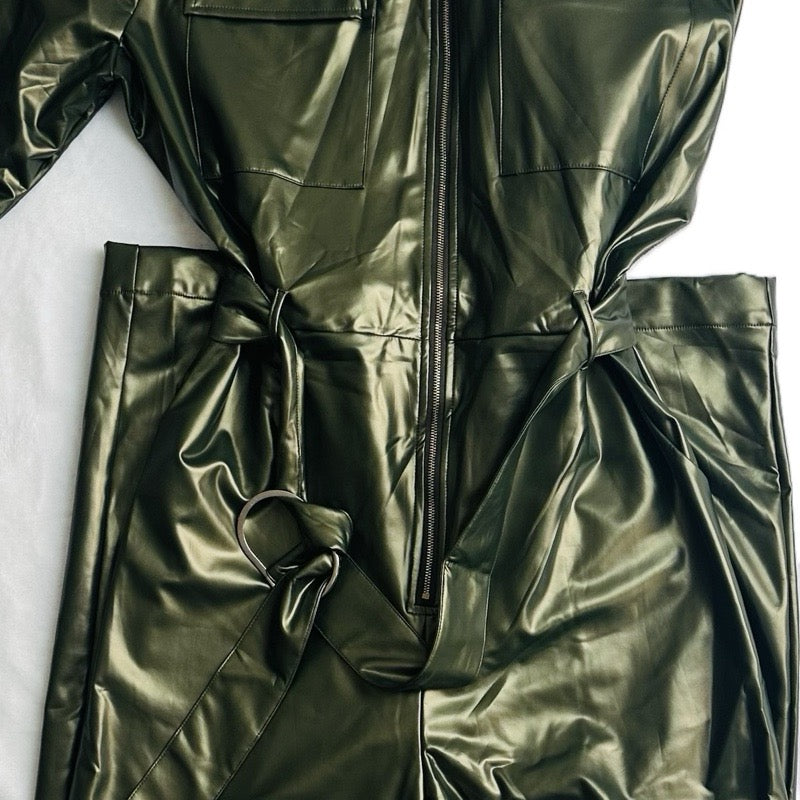 JOJO FAUX LATEX LEATHER OVERALL