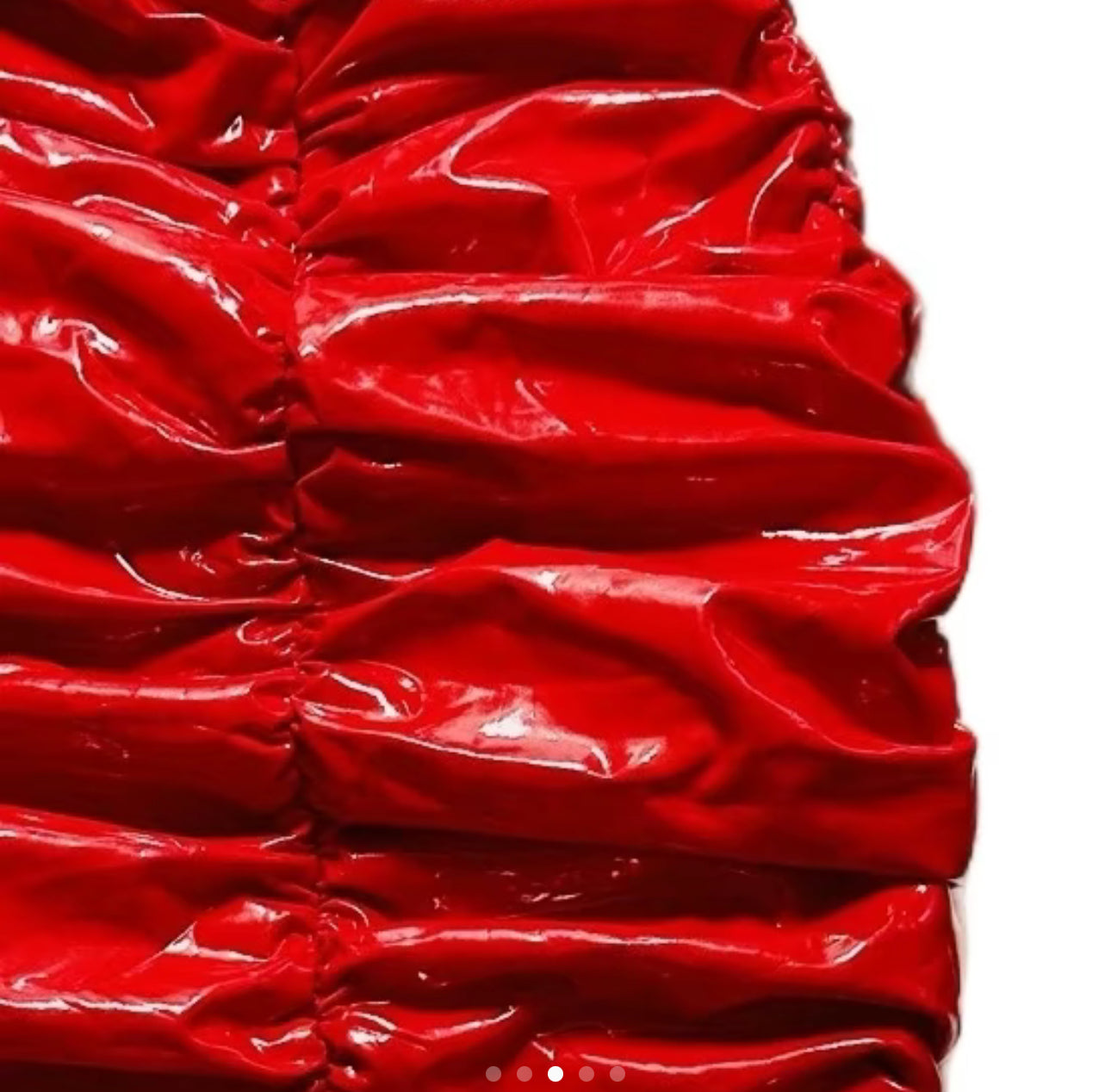 CYNTHIA FAUX LEATHER PARTY DRESS