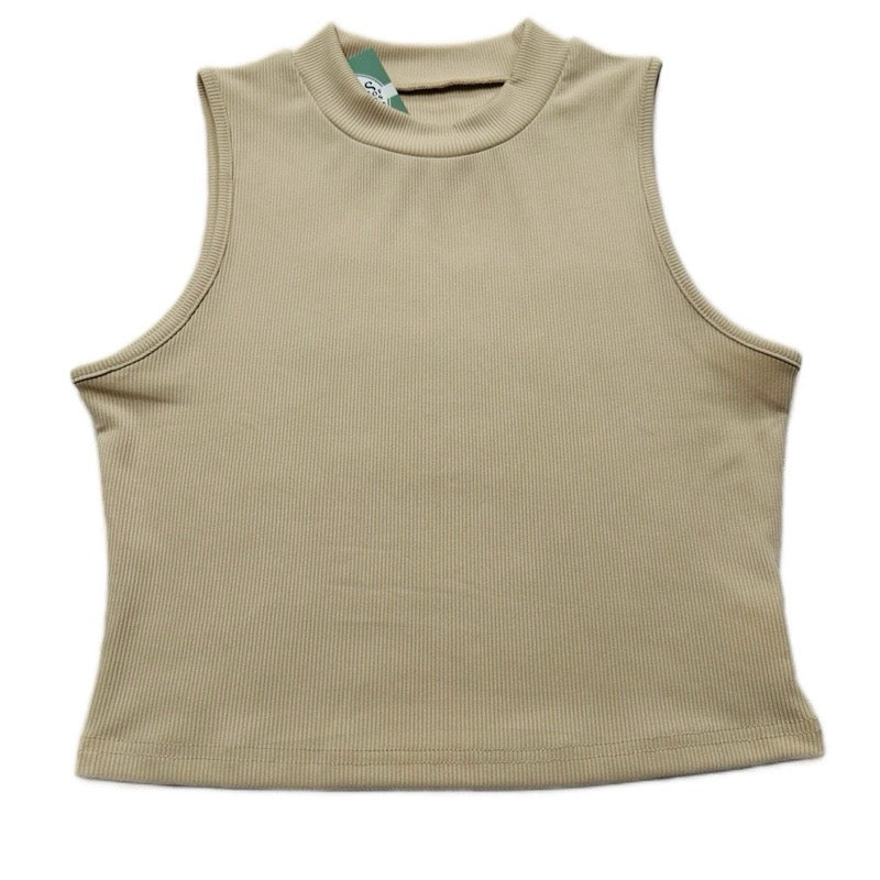 BELLE SOLID MOCK NECK CROP TOP