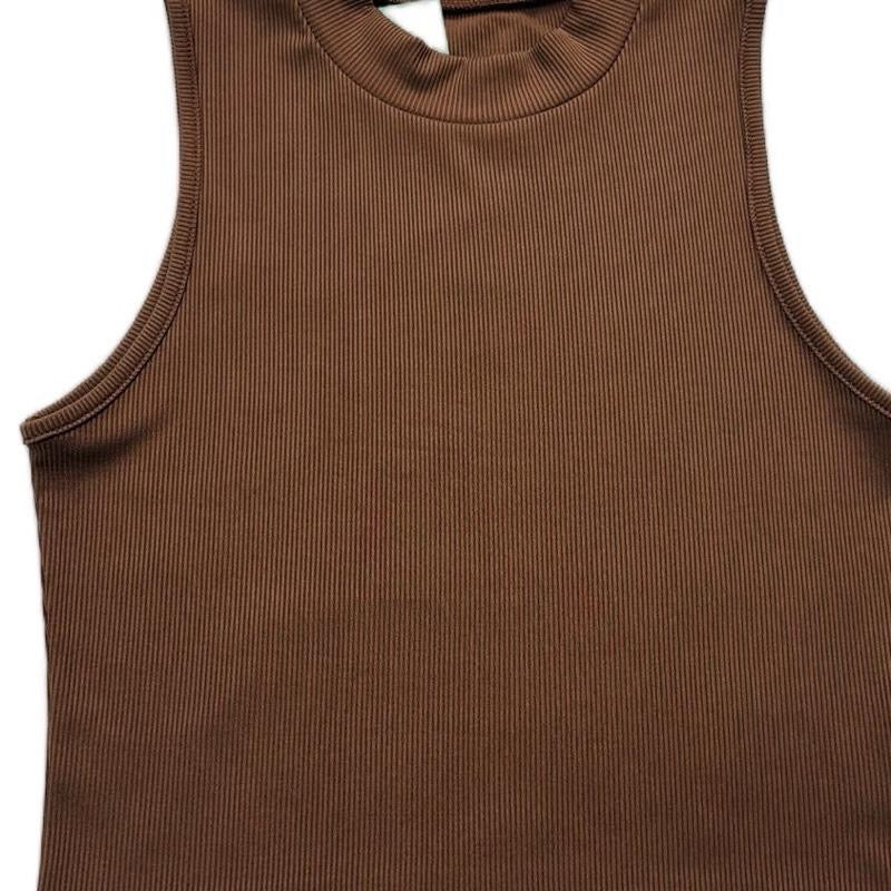 LOUISE SOLID MOCK NECK CROP TOP