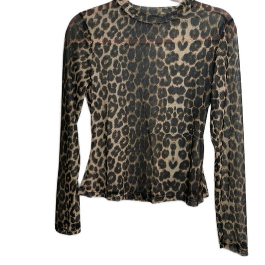 LOUISA LEOPARD PRINT LONG SLEEVE TOP